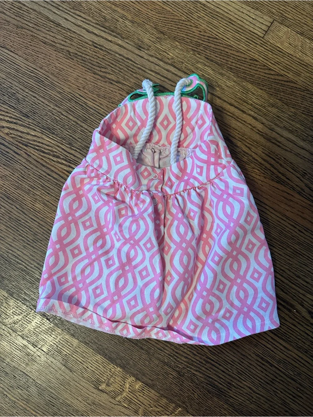 Mudpie Girls Pink Patterned Halter Dress with Green Crab BEACH
